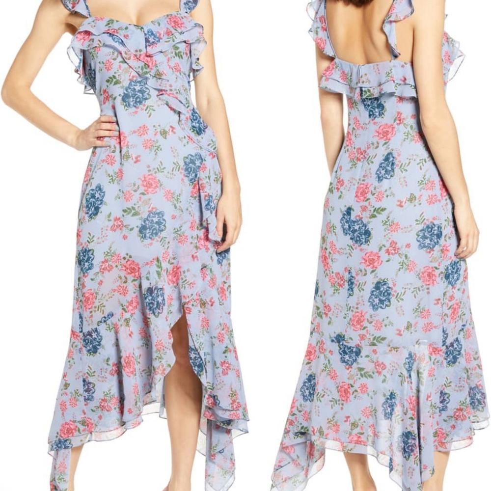 NWT Ruffle Midi Dress - Picture 3 of 7